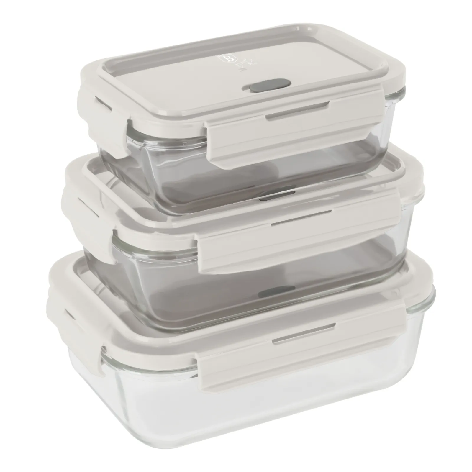 3-teiliges Frischhaltedosen-Set aus Glas